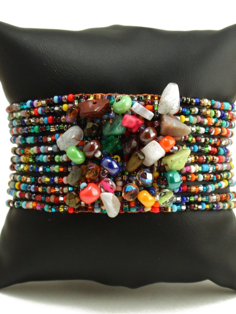 Czech Bead GEM CLUSTER Bracelet Multi-Color Brights